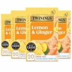 Twinings Lemon & Ginger 20 Single Tea Bags - 4 Pack, 4 X 30 g - Fast Shipping to USA & Canada - Image 2