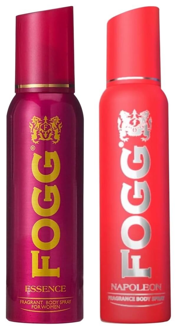 Fogg Napoleon Body Spray For Men, 150ml And Fogg 1000 Sprays Fragrant Body Spray For Women Essence, 150ml - Fast Shipping to USA & Canada