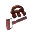 FA INDUSTRIES Wooden Acupressure Massager Shoulder Massager/Foot/Leg Massager/Shoulder/Hand Roller Body Massager (7 x 4 In) & Wooden Back Body Massager (4 x 3 In) Set of 2 - Sheesham Wood - Fast Shipping to USA