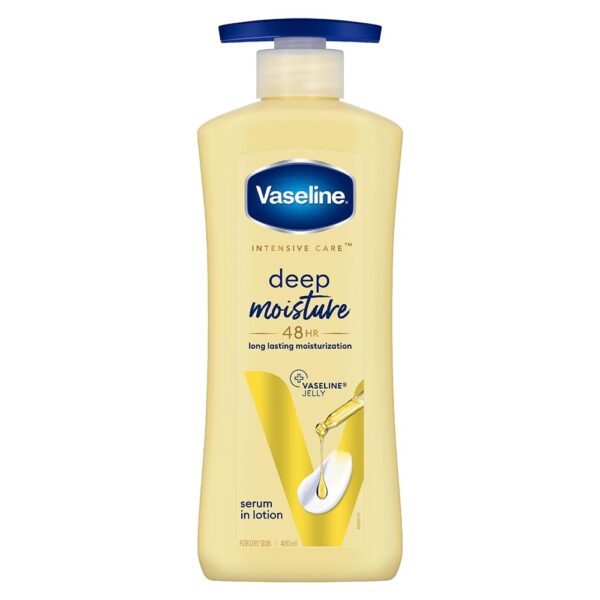 Vaseline Deep Moisture Body Lotion |For Dry Skin| Moisturised Glowing Skin| With Pro Ceramides 400ml - Fast Shipping to USA & Canada