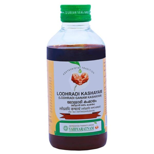 Vaidyaratnam Lodhradi Kashayam (Lodhradi Ganam Kashayam) 200 ml (Pack Of 3)| Ayurvedic Products | Ayurveda Products | Vaidyaratnam Products