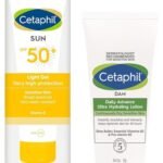 Cetaphil Combination Skin Sun SPF 50 Sunscreen - Very High Protection, Light Gel, Water Resistant, Vitamin E, 50 ml (Pack of 1) & DAM Daily Advance Ultra Hydrating Lotion for Dry Skin, 30 g. - Fast Shipping to USA & Canada