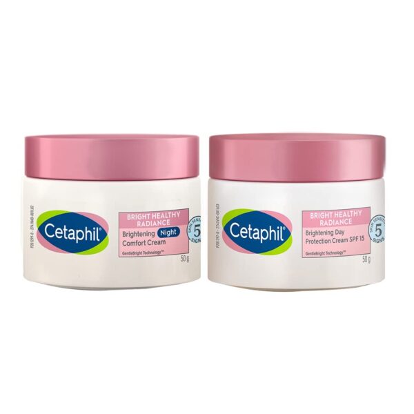 Cetaphil Brightening Day and Night Protection Cream, White, 50 ml Combo - Fast Shipping to USA & Canada