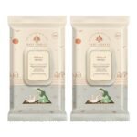 Baby Forest Mulmul Baby Wipes | Ultra-Soft Baby Wet Wipes | Water Based Wipes | Chemical Free & Organic Baby Wipes | 3x Thicker & Softer Wipes | 72 Wipes | Pack of 2 - Fast Shipping to USA & Canada