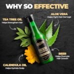 Beardo Beer Shampoo for Men, 200 ml | For Strong, Bouncy, Shiny Hair | Contains Real Beer | Tea Tree Oil, Aloe vera & Calendula Oil | Sulphate & Paraben Free - Fast Shipping to USA & Canada - Image 5