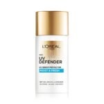 L'Oreal Paris Sunscreen, Non-Greasy, Hydrating Sunscreen With Hyaluronic Acid, UVA & UVB Protection, With SPF 50 PA+++, Moist & Fresh, UV Defender Serum Protector, 50 ml - Fast Shipping to USA & Canada