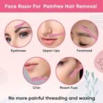 Vega Eyebrow Shaper for Women - Pack of 3 Reusable Face Razor, Painless Facial Hair Removal, Razor for Face, Eyebrows, Upper Lips, Chin, Side Locks, Forehead, (ESS-01) - Fast Shipping to USA & Canada - Image 4