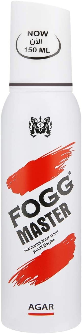 Fogg Master Agar No Gas Deodorant for Men, Long-Lasting Perfume Body Spray, 150ml