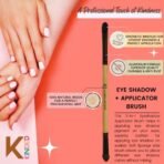 KINDED Eye Shadow Applicator and Shadow Double Sided 2 in 1 Brow Bone Makeup Brush for Eyes Professional Series with Smooth Soft Synthetic Bristles Anti Rust Aluminium Ferrule Wooden Handle Grip - Fast Shipping to USA & Canada - Image 4