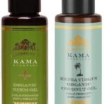 Kama Ayurveda Organic Neem Oil & Kama Ayurveda Extra Virgin Organic Coconut Oil - 50ml Combo - Fast Shipping to USA & Canada