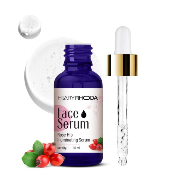Hilary Rhoda Rosehip Radiance Glow Face Serum | Clarifies & Brightens Skin | Lightens Scars & Fights Blemishes | Reduces Fine Lines | 30 ml - Fast Shipping to USA & Canada