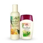 moha: Herbal Shower Gel 100 ml And Rejuvenating Massage Oil 100ml Combo | Soft Supple and Moisturised Skin with Aloe, Tea Tree, Neem and Orange | Herbal Body Wash Gel and Massage Oil - Fast Shipping to USA & Canada