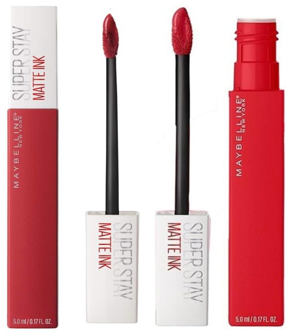 Maybelline New York Super Stay Matte Ink Liquid Lipstick, 20 Pioneer, 5ml and Maybelline New York Super Stay Matte Ink Liquid Lipstick, 220 Ambitious, 5ml - Fast Shipping to USA & Canada