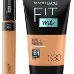 Maybelline New York Fit Me Acne Prone,Oily,All Skin Types Full Coverage Concealer,40 Caramel,6.8Ml And New York Fit Me Matte+Poreless Liquid Full Coverage Foundation Tube,330 Toffee,18Ml,Pack Of 1 - Fast Shipping to USA & Canada