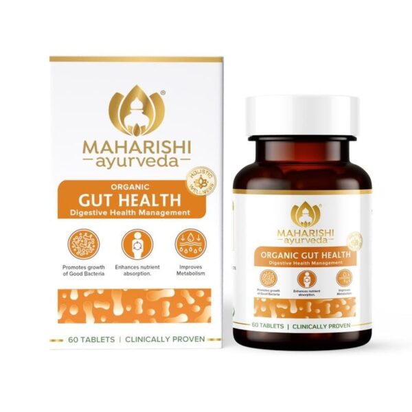 Maharishi Ayurveda Gut Health Tablets - 100% Ayurvedic & Natural | Enhance Nutrient Absorption & Digestion | For Overall Gut Health | 60 Tablets (Pack of 1) - Fast Shipping to USA