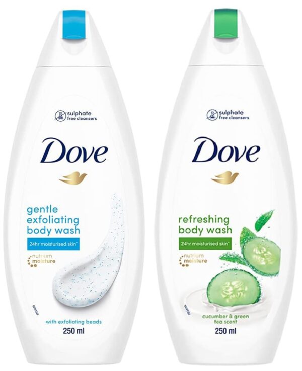 Dove Refreshing Body Wash, With Refreshing Cucumber And Green Tea Scent, For All Skin Type, Smoother Skin, 250 ml - Fast Shipping to USA & Canada