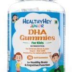 HealthyHey Nutrition Junior Dha Gummies - For Kids - For Healthy Brain & Cognitive Function - Orange Flavour - 30 Soft Gummies - Fast Shipping to USA