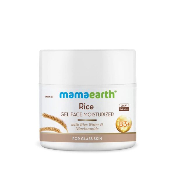 Mamaearth Rice Gel Face Moisturizer With Rice Water & Niacinamide for Glass Skin - 100 ml - Fast Shipping to USA & Canada