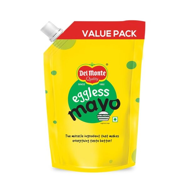 Del Monte Eggless Mayo Spout Pack, 450 gm | 100% vegetarian | Thick and Creamy | Top Quality |Made by Chef Loved by all - Fast Shipping to USA & Canada
