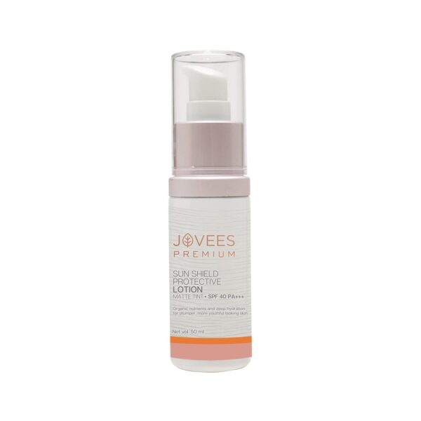 Jovees Premium Sun Shield Protective Lotion SPF 40 | Broad Spectrum PA+++ | Matte Tint | Infused with Organic Extracts | Lightweight and Oil Free 50ml - Fast Shipping to USA & Canada