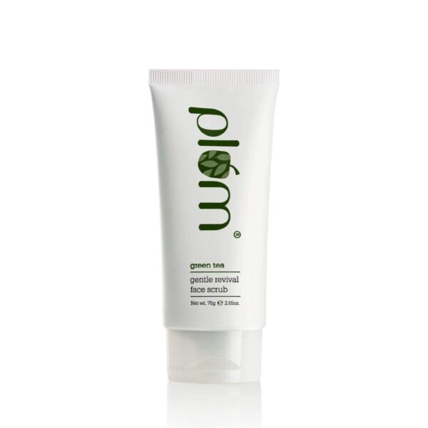 Plum Green Tea Gentle Revival Face Scrub | Blackhead Removal | Green Tea Extracts | For Oily, Acne-Prone Skin | 100% Vegan, Paraben Free | 75g - Fast Shipping to USA & Canada