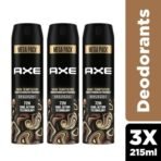 Axe Gold Temptation Long Lasting Deodorant Bodyspray For Men, 215ml, Pack of 3 - Fast Shipping to USA & Canada - Image 3