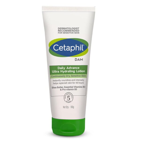 Cetaphil Daily Advance Ultra Hydrating Lotion for Dry/Sensitive Skin, Long Lasting Moisturizer for Face & Body, Multi, 100 g - Fast Shipping to USA & Canada