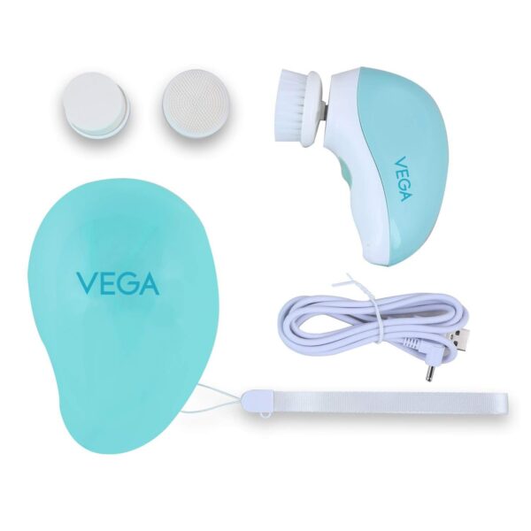 VEGA Battery Powered 3 In 1 Facial Cleanser, Ipx5 Water Resistant With 120 Mins Runtime & Hygiene Case for Facial Cleansing(VHFC-01) - Fast Shipping to USA & Canada