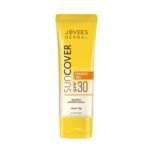 Jovees Herbal Sandalwood Natural Sun Cover SPF 30 | Protect From Sun Damage, UVA/UVB Rays & Blue Light | Lightweight and Oil Free Sunscreen For All Skin Type 100g - Fast Shipping to USA & Canada