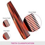Vega Graduated Tortoise Shell Pattern Dressing Hair Comb,Handmade (India's No.1* Hair Comb Brand)For Men and Women, (HMC-02D) - Fast Shipping to USA & Canada - Image 6