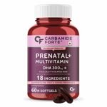 Carbamide Forte Prenatal Multivitamin for Pregnancy with 300mg DHA & 18 Ingredients - 60 Capsules - Fast Shipping to USA