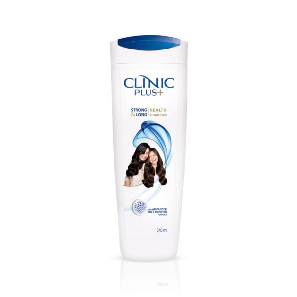 Clinic Plus Strong & Long Health Shampoo, With Milk Protein And Almond Oil For Hair Strengthening & Volume, 340 ml - Fast Shipping to USA & Canada