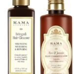 Kama Ayurveda Rose & Jasmine Hair Conditioner For Dry Hair (Jasmine) & Kama Ayurveda Bringadi Hair Cleanser Combo - Fast Shipping to USA & Canada
