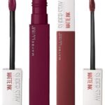 Maybelline New York Super Stay Matte Ink Liquid Lipstick, 50 Voyager, 5ml and Maybelline New York Super Stay Matte Ink Liquid Lipstick, Transformer, 5g - Fast Shipping to USA & Canada