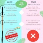 KINDED Mascara Spoolie and Angular Eyebrow Double Sided 2 in 1 Makeup Brush Professional Series for Lashes Curling with Smooth Soft Synthetic Bristles Anti Rust Aluminium Ferrule Wooden Handle Grip - Fast Shipping to USA & Canada - Image 5