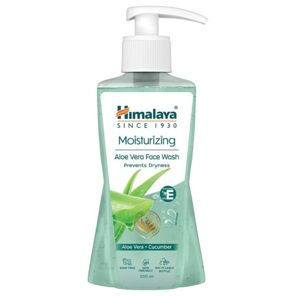 Himalaya Moisturizing Aloe Vera Face Wash, 200ml - Fast Shipping to USA & Canada