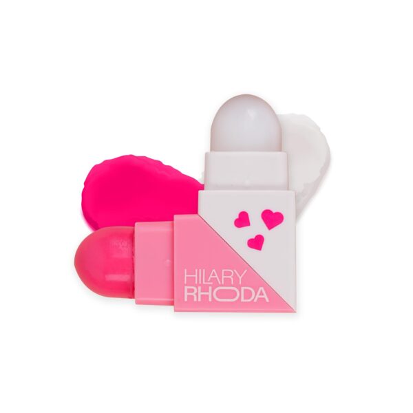Hilary Rhoda Clear & Tint Lip Balm | Infused with Aloe Vera & Shea Butter | Hydrates & Nourishes Lips | 2 Sided Lip Balm | Glides on lips Smoothly - 2.27g*2 (Rose Love - Shade 01) - Fast Shipping to USA & Canada