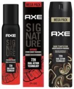 AXE Signature Intense Long Lasting No Gas Body Spray Deodorant For Men 200 Ml & AXE Dark Temptation Men's Deodorant 215 Ml Long Lasting Spray For Men With An Irresistible Scent - Fast Shipping to USA & Canada - Image 2