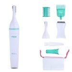 Vega Silk Touch Trimmer with Bikini Head, 2 sided Trimming Head with 2 Comb Attachement Battery Operated for Eyebrow, Underarms & Bikini Trimmer for Women, (VHBT-01) - Fast Shipping to USA & Canada