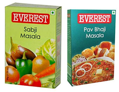 Everest Spices Variety Pack-Sabji Masala 100g/Pav Bhaji Masala-100g - Fast Shipping to USA & Canada