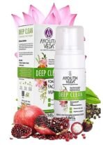 Ayouthveda Deep Clean Foaming Wash |Reduces Pigmentation, Combats Dark Spots| Refreshing Blend of Indian Madder, Garcinia & Pomegranate | Everyday Face Wash for Men & Women (Pack of 1;100ml) - Fast Shipping to USA & Canada - Image 2