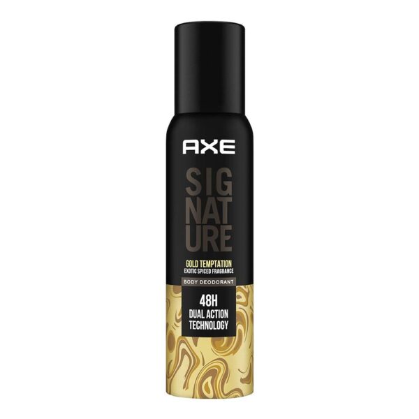 Axe Signature Gold Temptation Long Lasting No Gas Deodorant Bodyspray Perfume For Men, 154 ml - Fast Shipping to USA & Canada
