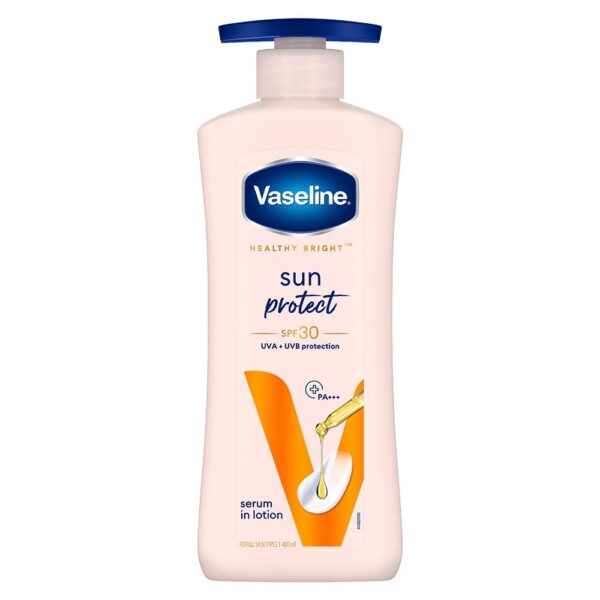 Vaseline Sun Protect SPF 30 Body Lotion, Reduces Tan Lines in 7 Days, UVA + UVB PA+++ Sun Protection, 400ml - Fast Shipping to USA & Canada