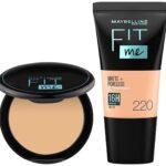 Maybelline New York Liquid Matte Full Coverage Foundation oil For Normal, Combination And Oily Skin, 220 Natural Beige & New York Compact Powder, Warm Nude, 8G, Pack Of 1 - Fast Shipping to USA & Canada