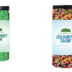 Organic Bites Combo of Sugar CoatedFennel Seeds Colourful saunf and Green Saunf 200 gm each Total 400 gm (Jar Pack) - Fast Shipping to USA & Canada