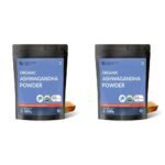 Carbamide Forte CF 100% Organic Ashwagandha Powder - Withania Somnifera - USDA Certified Organic Ashwagandha for Vitality, Strength & Stress Management - 100g Veg Powder (Pack of 2) - Fast Shipping to USA