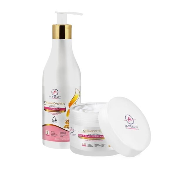 FA BEAUTY Organopeptide Multi Vitamin Shampoo & Hair Conditioning Masque | (200ml+200ml) (Combo Pack) - Fast Shipping to USA & Canada