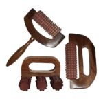 FA INDUSTRIES Wooden Back & T-Massager for Back Pain Relief and Muscle Recovery, Manual Back Massager Wood Therapy Massage Tool (Set of 3) - Fast Shipping to USA