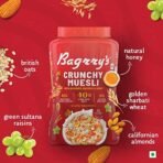 Bagrry's Crunchy Muesli Oat Clusters with Almonds, Raisins & Honey, 1000 GM & Bagrry's Whey Protein Muesli, 500gm Box - Fast Shipping to USA & Canada - Image 5