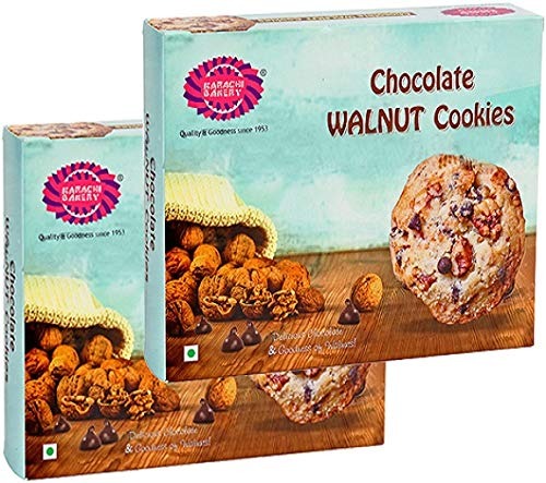 Karachi Bakery Chocolate Walnut Cookies 250g.(Pack of 2) - Fast Shipping to USA & Canada